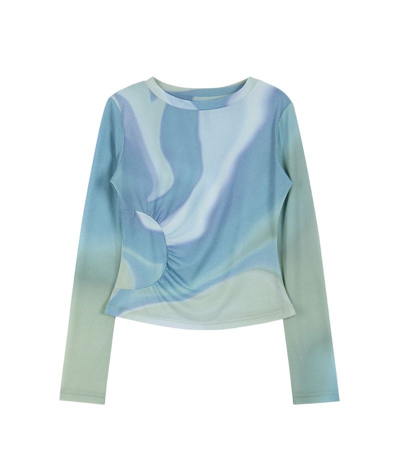 Asymmetric Ruched Top (BLUE)