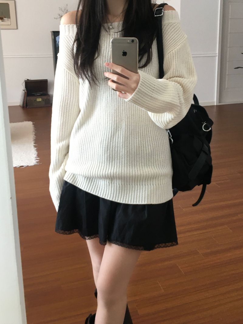 ネフオフショルダーニットウェア (3color)