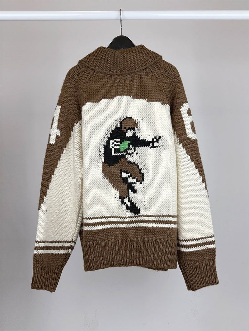 SCOTTISH COWICHAN KNIT ZIP-UP (3C)