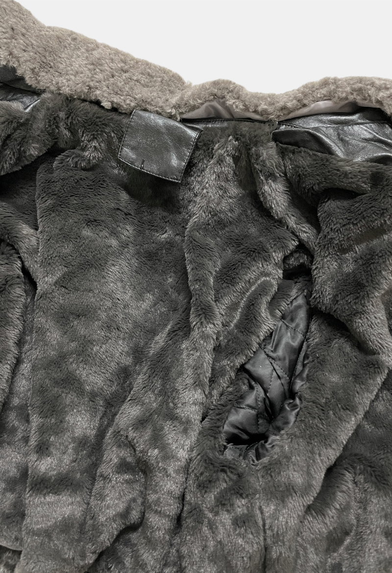 Chic Duffle Faux Leather Jumper