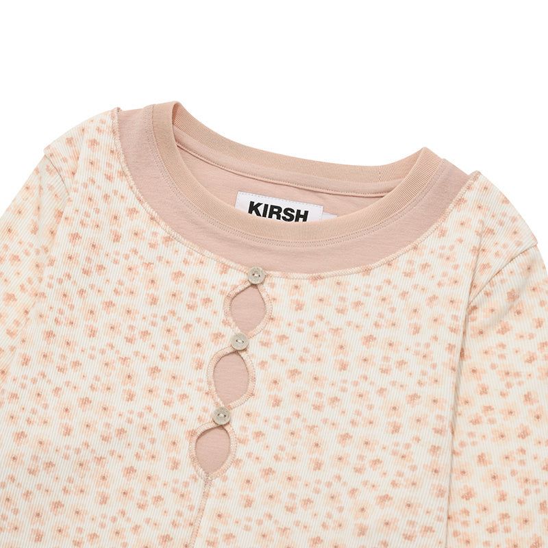 BOHEMIAN LAYERED SLIM LONG SLEEVE [SALMON]