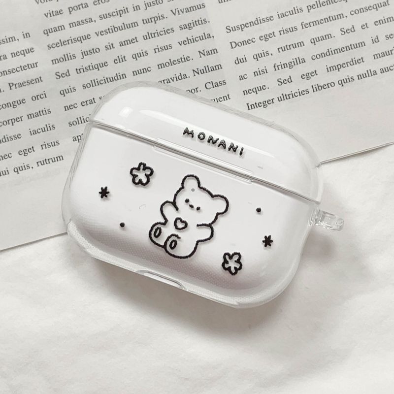 Monani Studio（モナニースタジオ）の「[AirPods] Black maro bear hard case (only case)（Smartphone Accessories）」