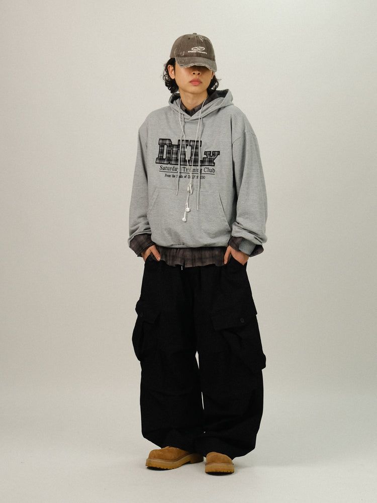 LILY Check Patch Hoody T-shirt