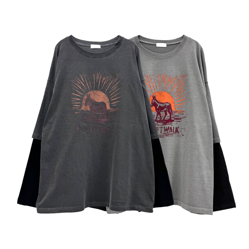 sunset pigment layered long sleeve