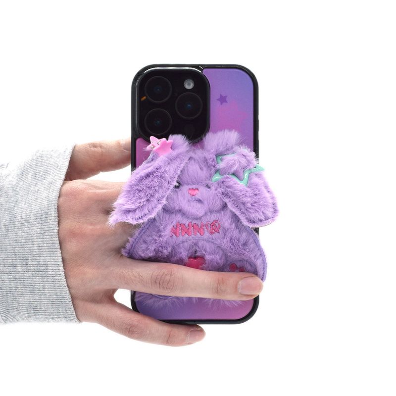 SUN CASE SHY RABBIT LIGHT PURPLE (GLOSSY BLACK)