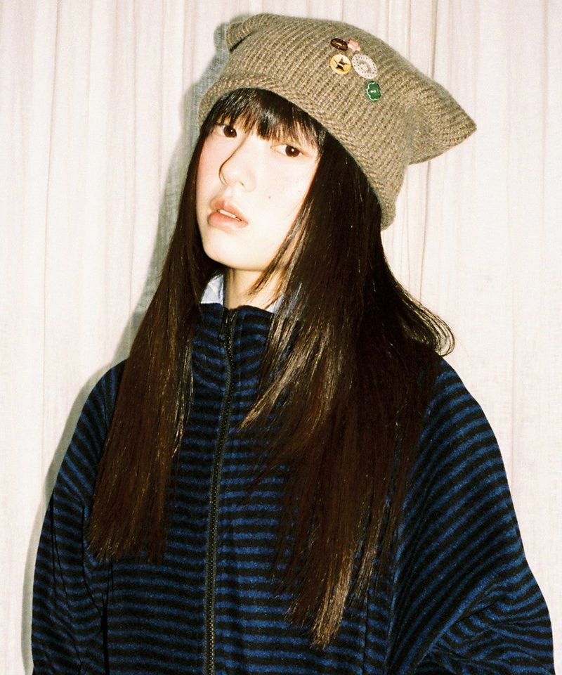 WEBHOUSE（ウェブハウス）の「ツイスタースターボタンビーニー - ブラウン    （帽子）」
