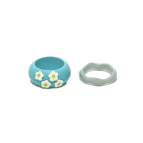 0031 Spring daisy ring set