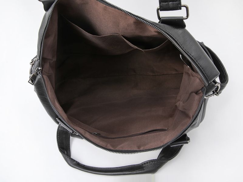 Clock Leather Tote Crossbody Bag