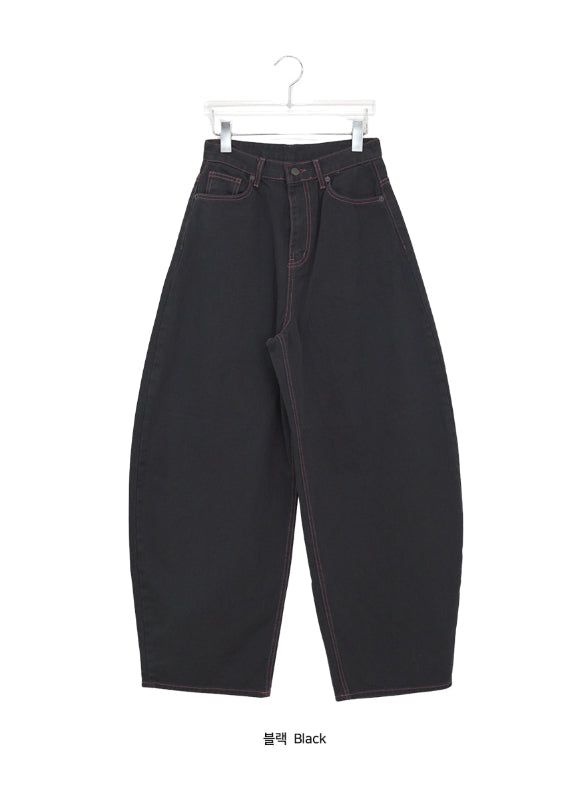 Gamma Stitch Point Balloon Wide Pants