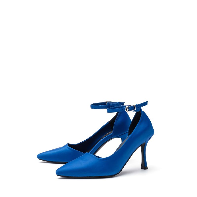 Satin Stiletto Heel(Blue)