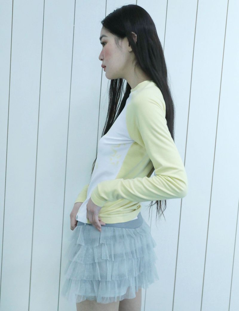 UGLYSHADOW（アグリーシャドウ）の「DOT MESH CANCAN SKIRT(GREY)（Skirts）」
