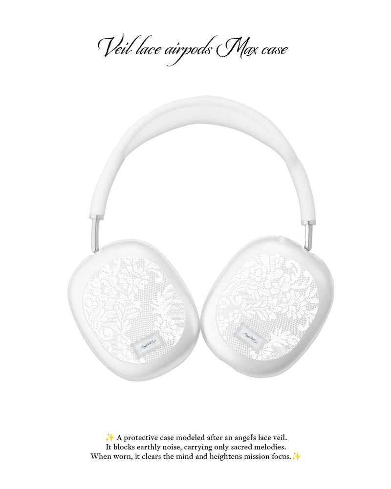 Angel Veil Lace AirPods Max Clear Case