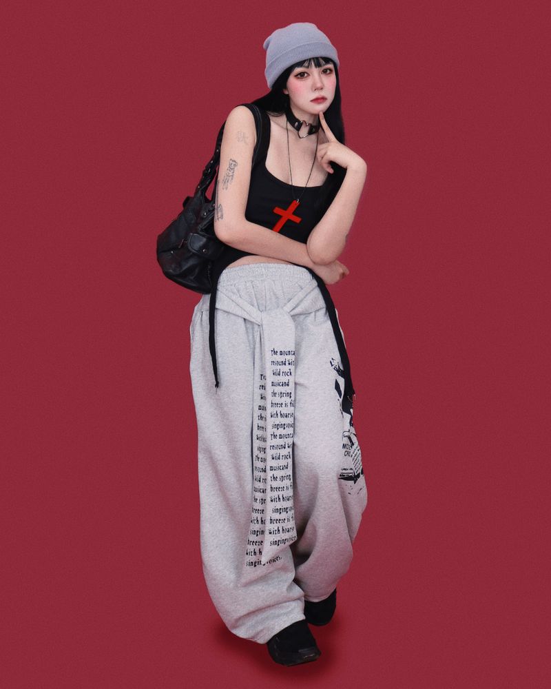 heavy-metal wide pants (2color)