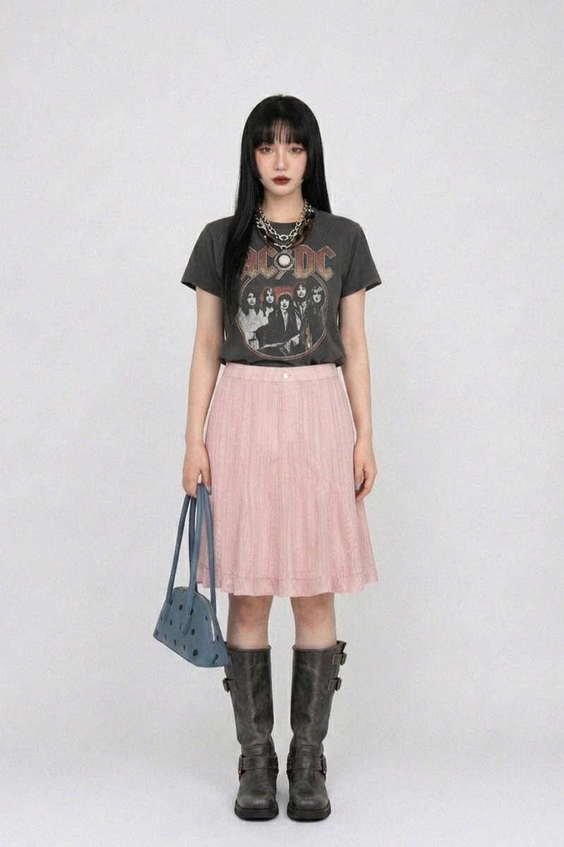 BLUSH PETAL SKIRT IN PINK