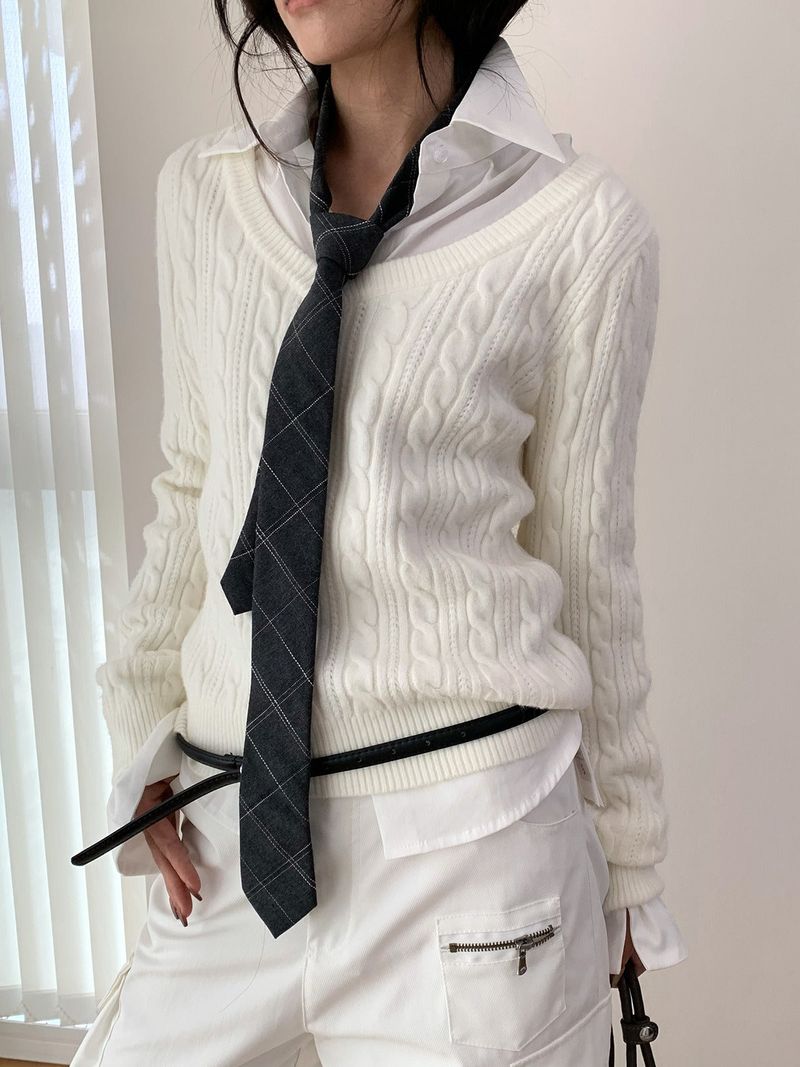 Frost soft V-neck wool knitwear