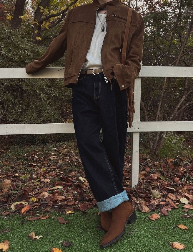 [Handmade] Rope suede boots