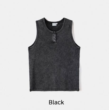 Dust Pigment Henley Sleeveless