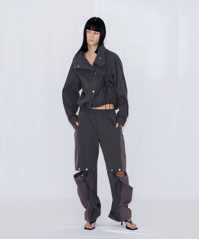 DRAWSTRING TRACK JACKET