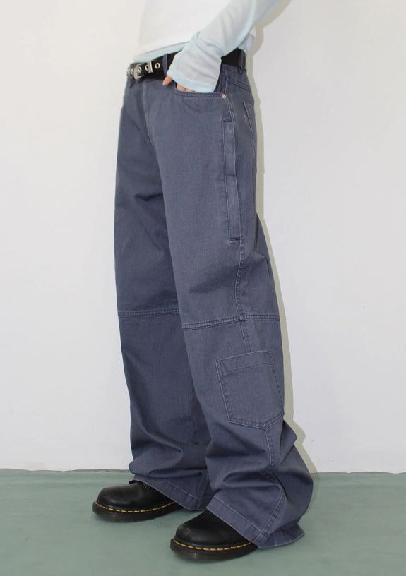 VINTAGE DYEING ZIPPER PANTS