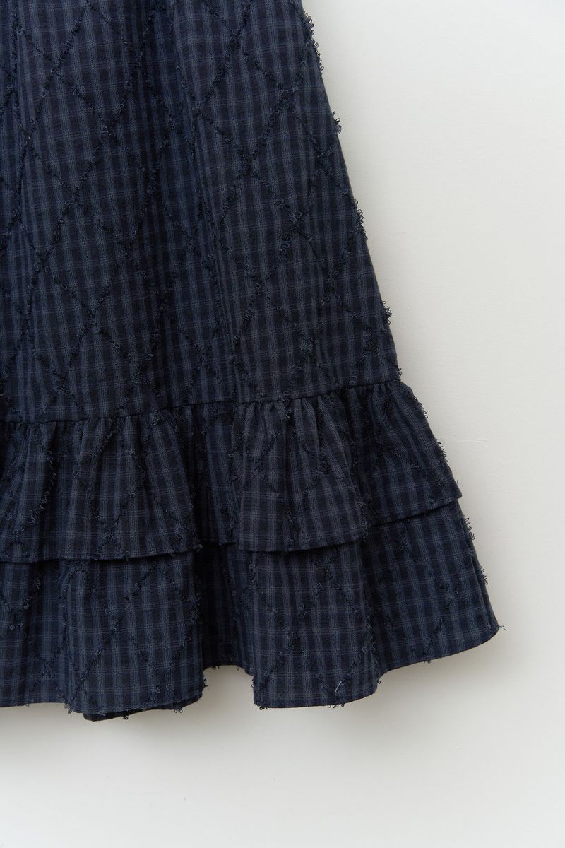 (W) Mus Checked Skirt