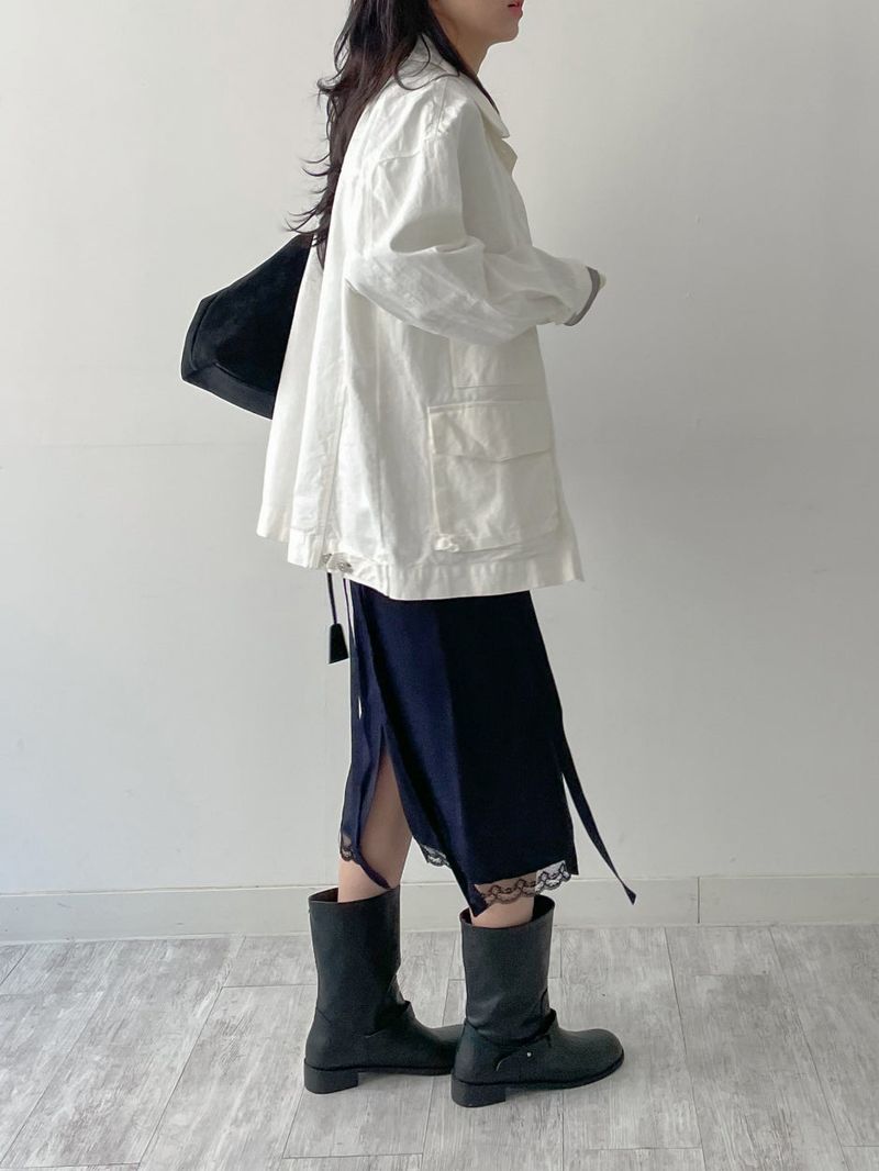 Garment Work Over Fit Half Jacket