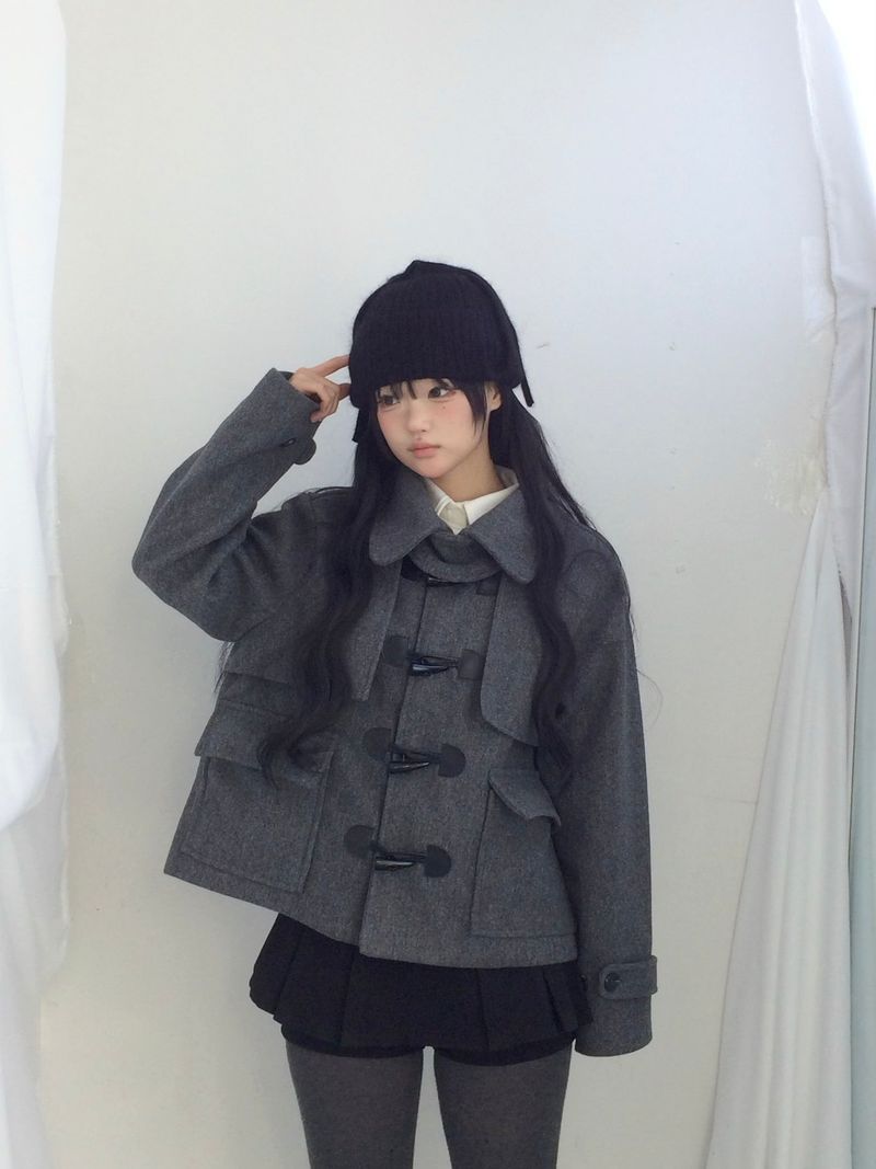 strap knit beanie