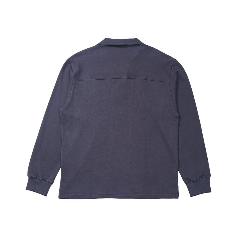 MU-WI PIN-KNIT COLLAR-TEE (Charcoal)