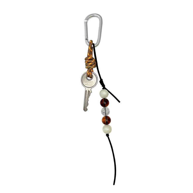 Bohemian Big Keyring [Brown Beads]