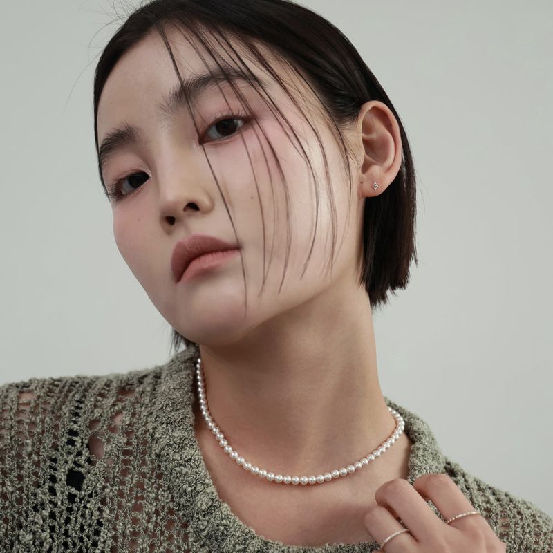 [シングルピアス] 14K ゴールドグリーンピアス