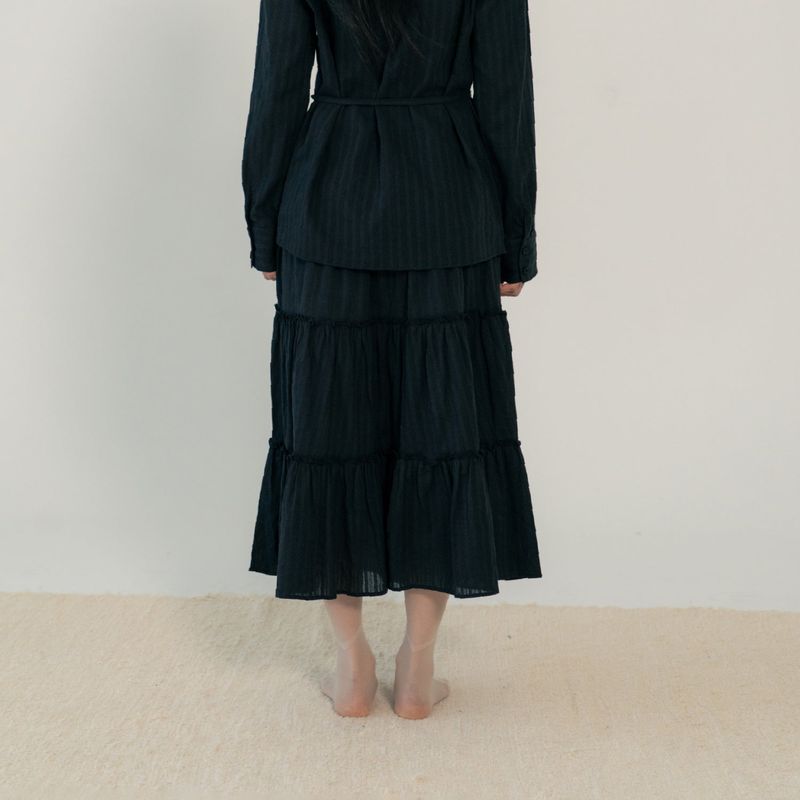 REGULAR FIT BELT SHIRTS (BLACK)
