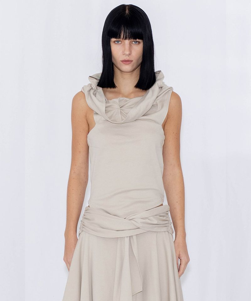 ASYMMETRIC DRAPE TOP