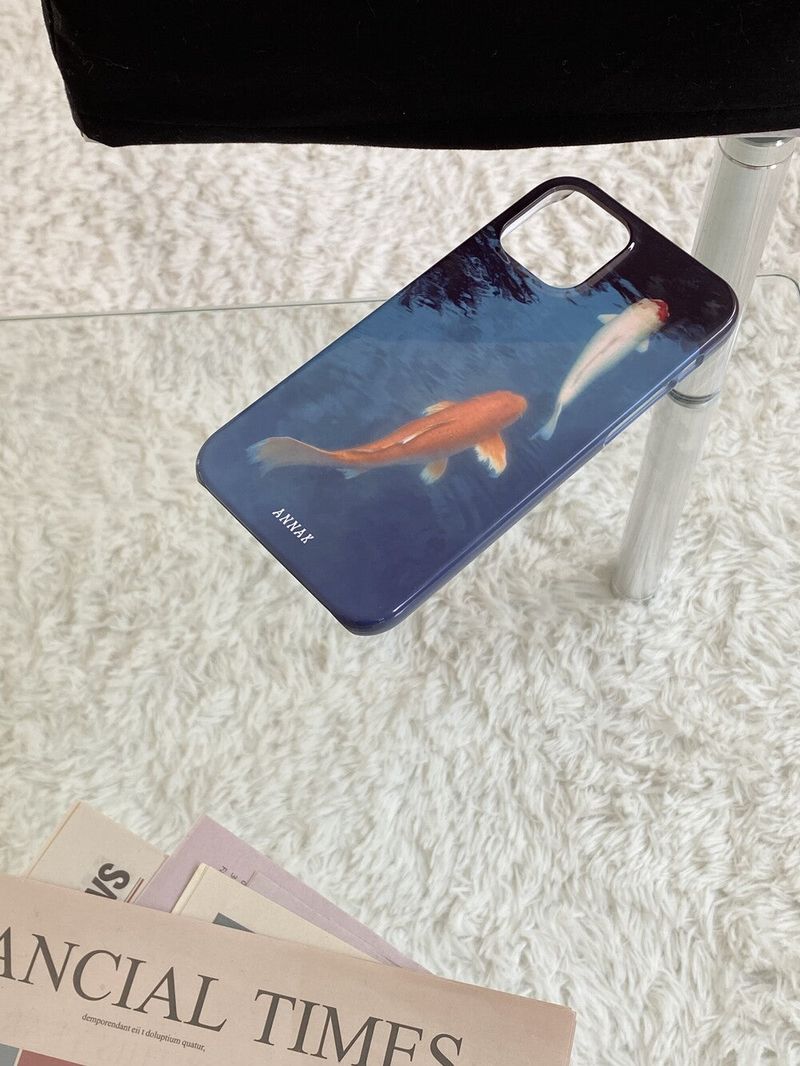 [misty afternoon koi goldfish hard case]