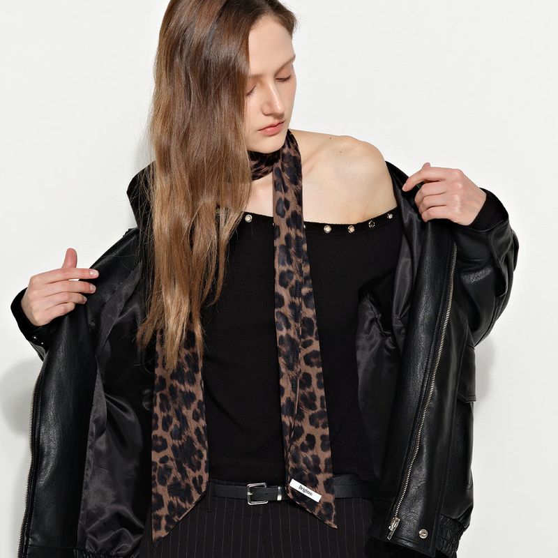 Mini Leopard Scarf