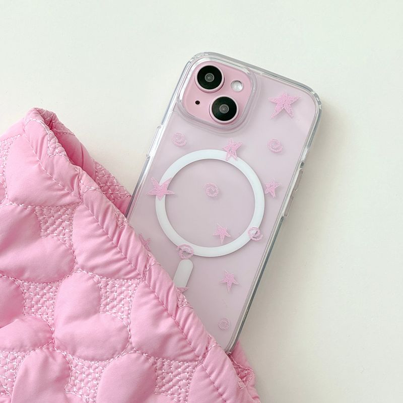 Pink Star Candy Magsafe Jellyhard Case