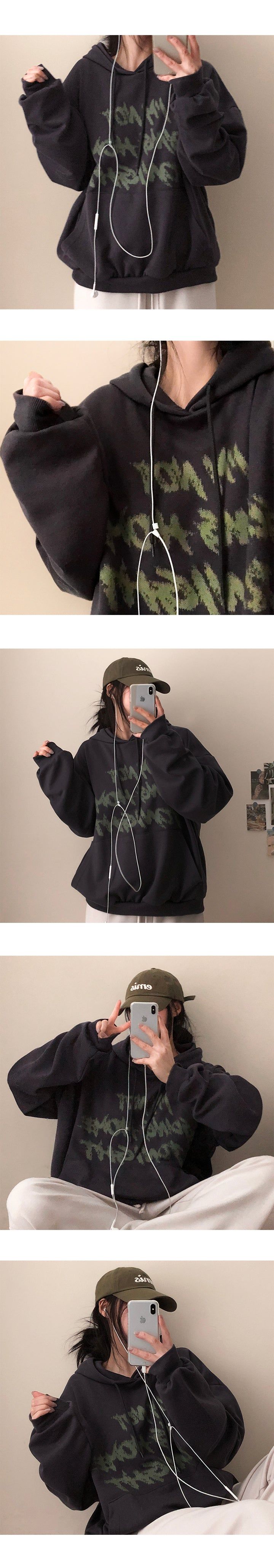 Vaj Lettering Over Hoodie
