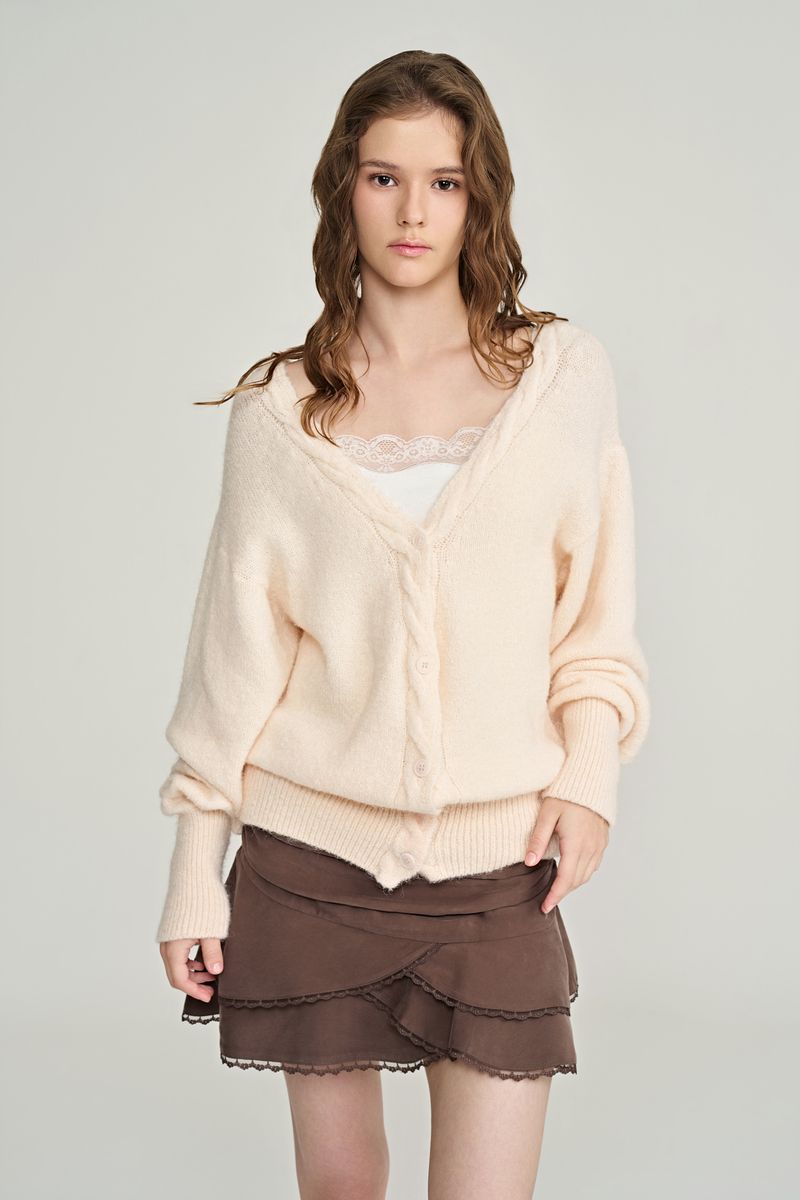 Tulip drape skirt, Brown