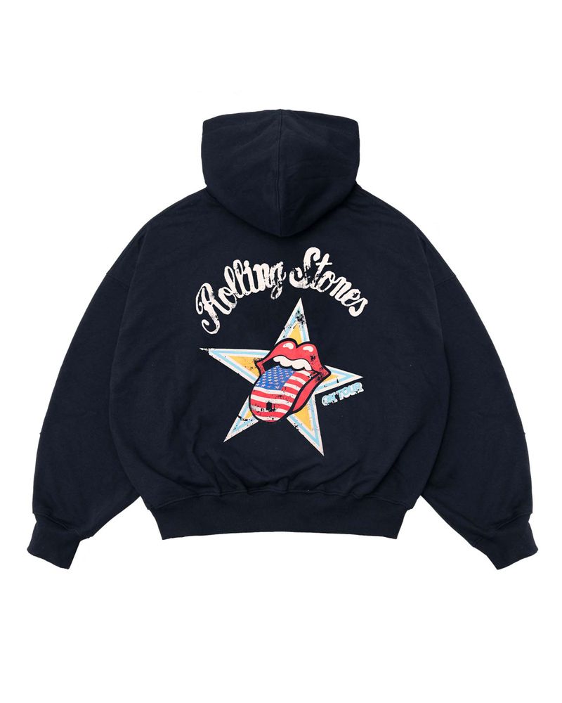 DirtyCoins（ダーティーコインズ）の「DC x The Rolling Stones American Tongue Zip-Up Hoodie Navy（Tops）」
