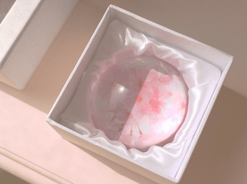 Cherry blossom glass paper weight