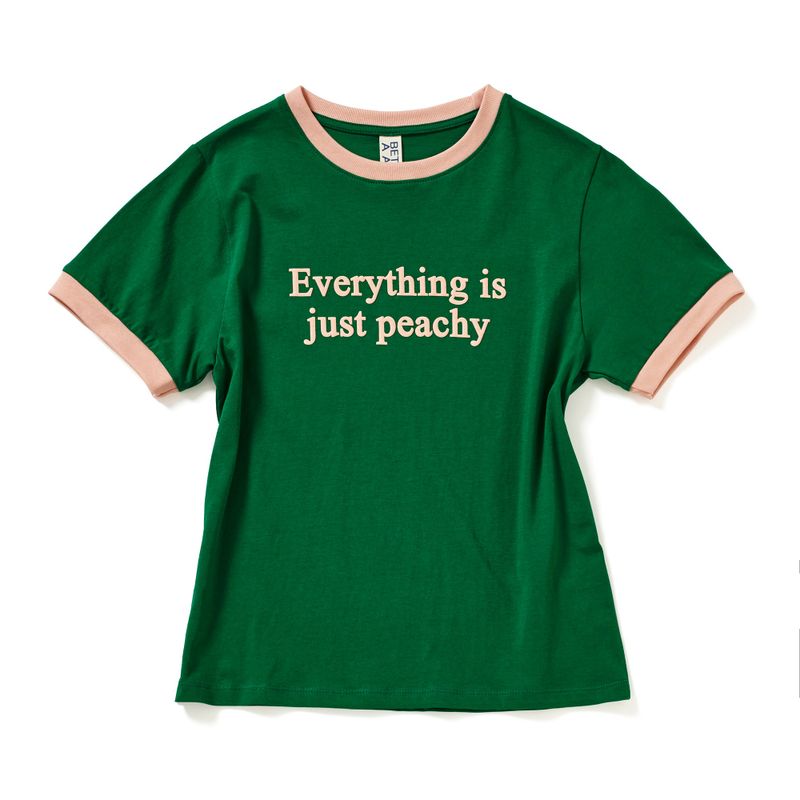 REGULAR FIT TWO TONE PRINT T-SHIRT_GREEN