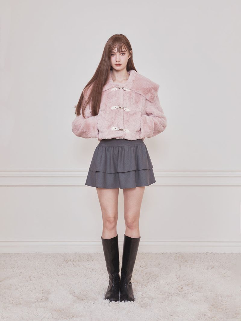 Bebe sailor fur jacket (Pink)