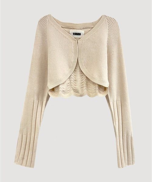 KNIT BOLERO CARDIGAN