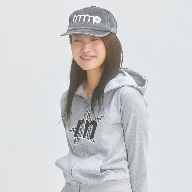 mnmp Star Logo Cap Washed Black