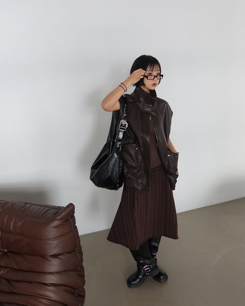 Cubic Halterneck Long Sleeveless