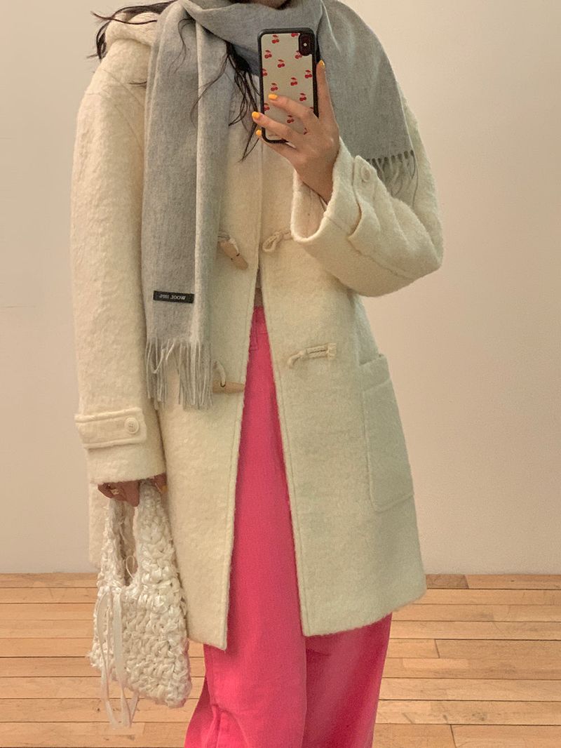 [MADE] Toit wool alpaca handmade toggle hood coat
