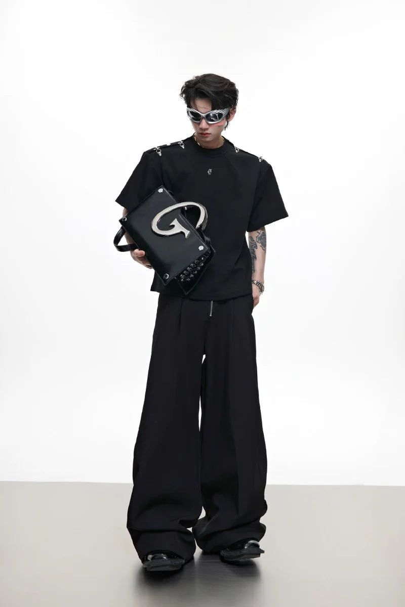 Deconstructed Buckle Shoulder Tee