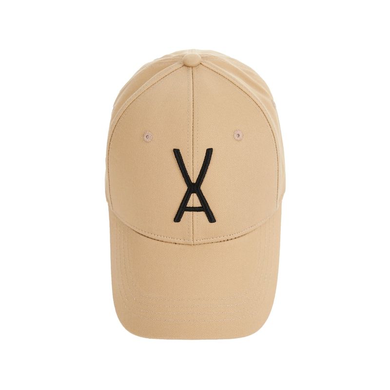 VA Big logo over fit buckle cap BEIGE