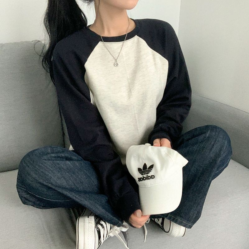 Nagrang Raglan Color Matching Sweatshirt