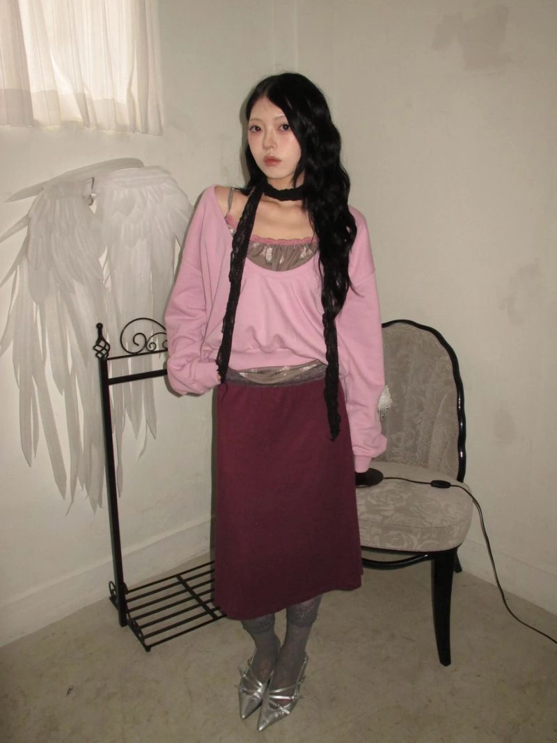 Deep U-Neck Sweatshirt