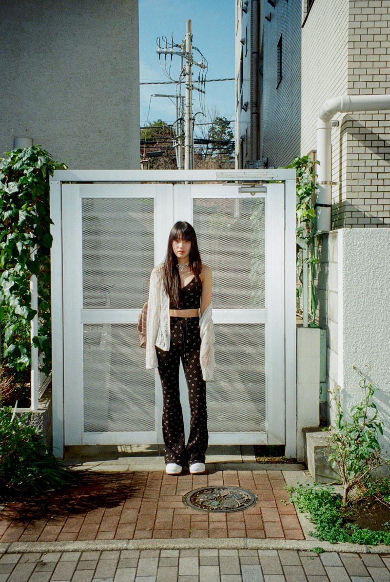 smile boot cut pants black
