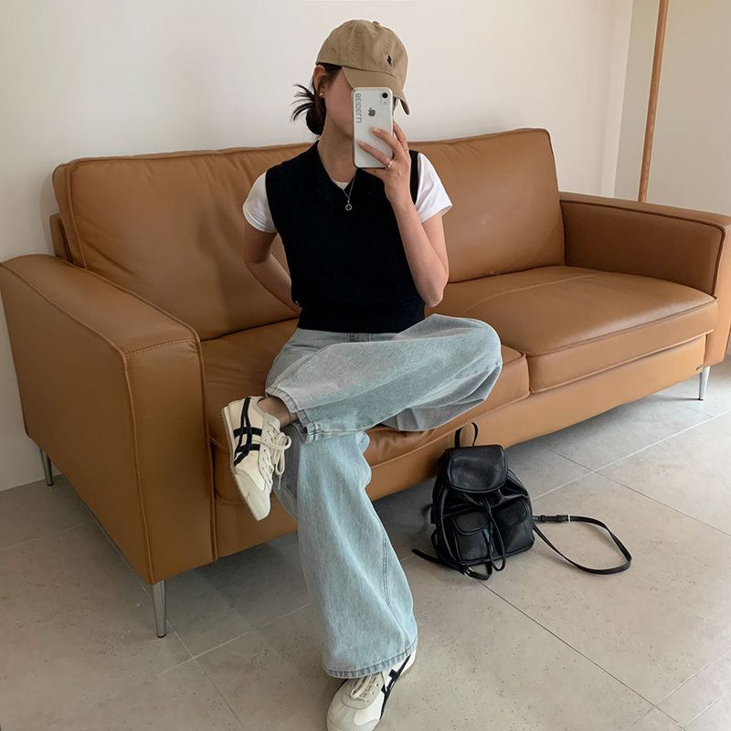 [Bellide made] Old money V-neck knit vest